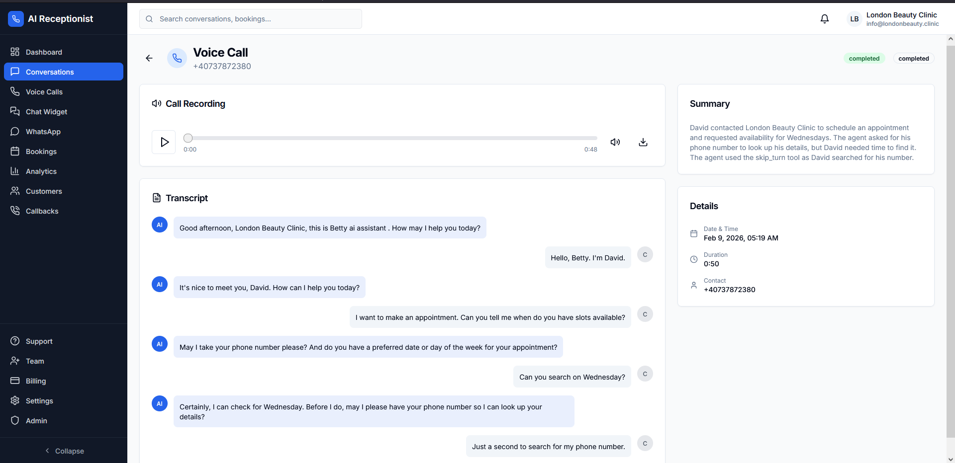Záznamy hlasových hovorů
